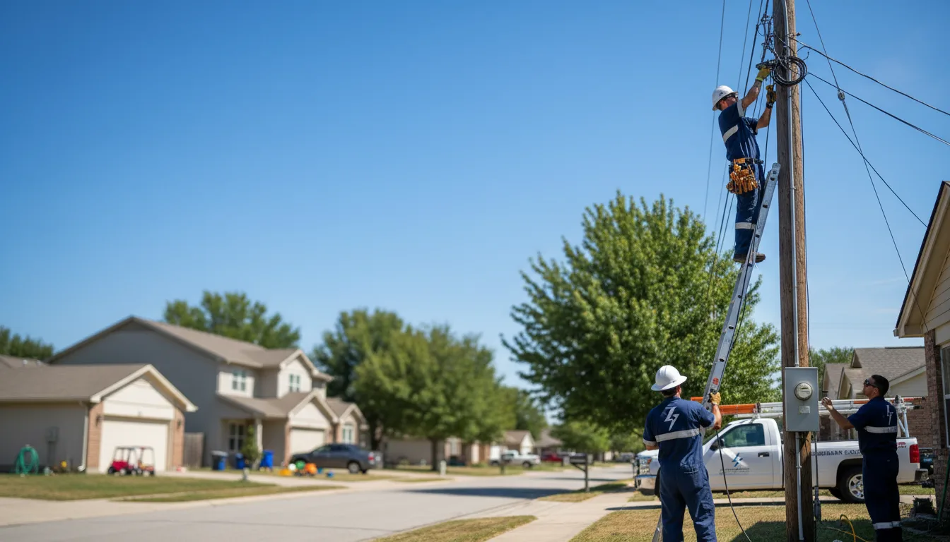 Residential electrician providing installation services in Wingate, TX